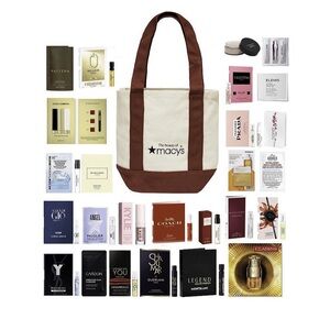 Macy's Exclusive Beauty Tote with Brown Accents